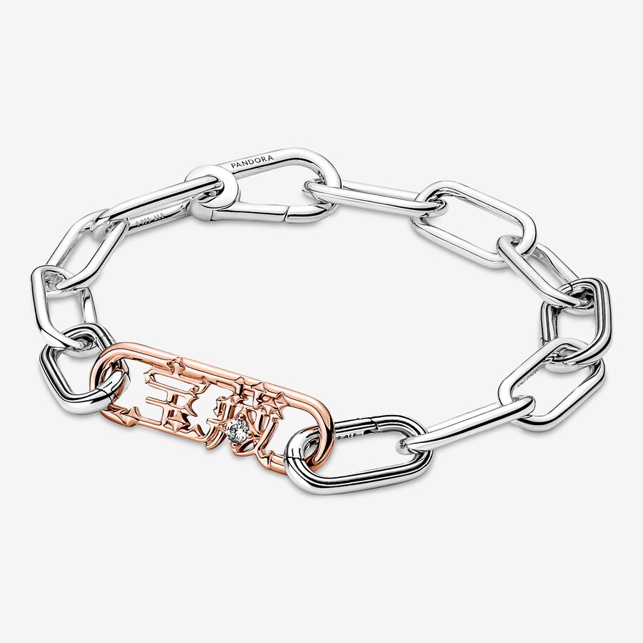 FINAL SALE - Pandora ME Styling Treasure Word Link | Rose gold plated ...