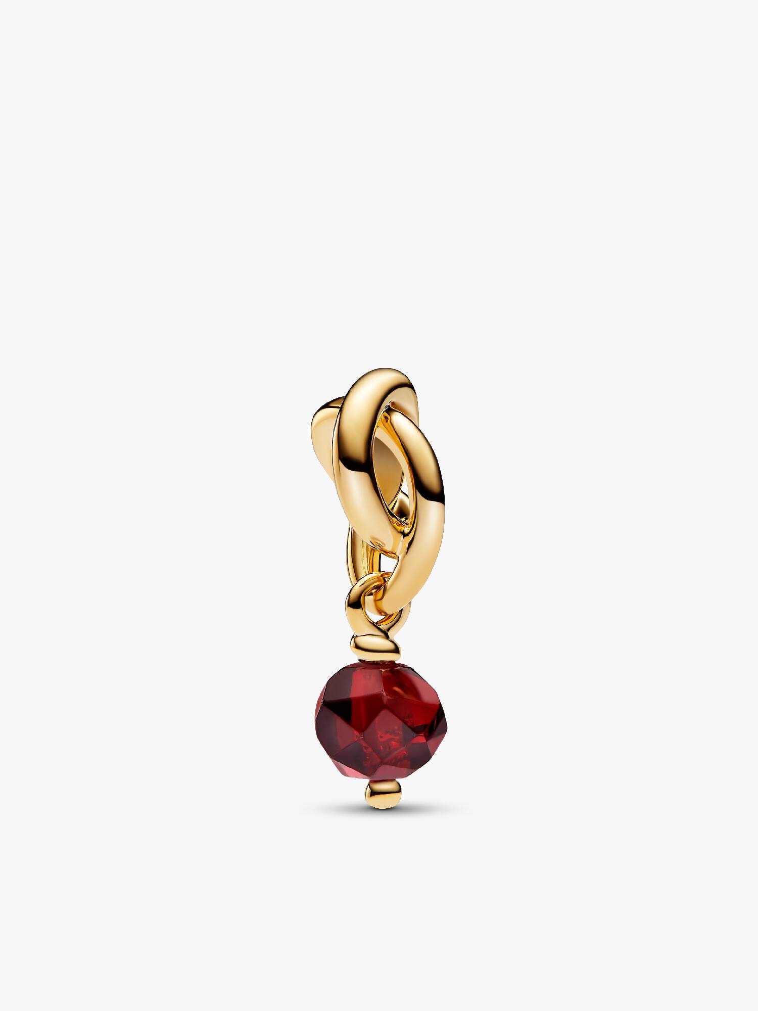 January Red Eternity Circle Dangle Charm
