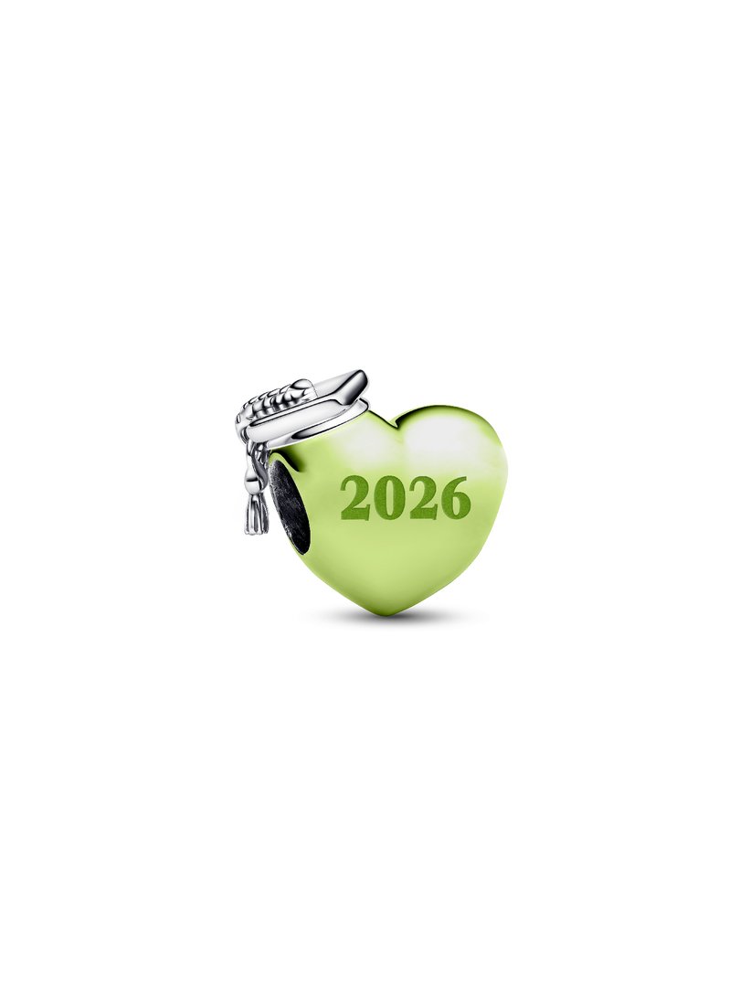 Graduation 2026 Green Heart Charm