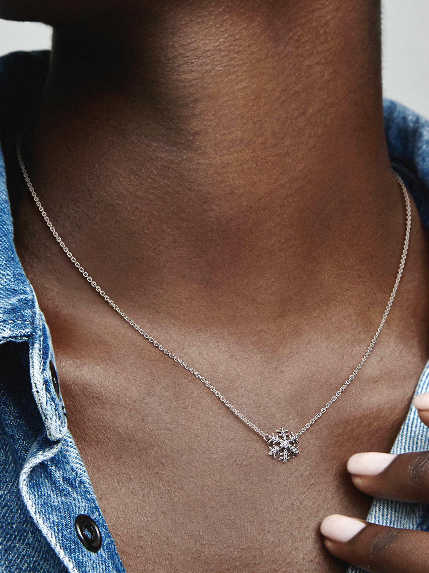 Sparkling Snowflake Pendant Necklace