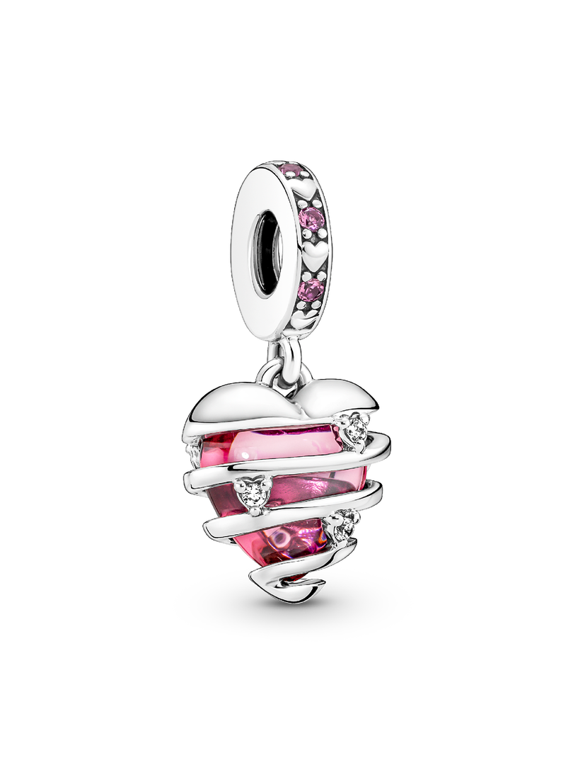 FINAL SALE -Reveal Your Love Heart Spiral Dangle Charm