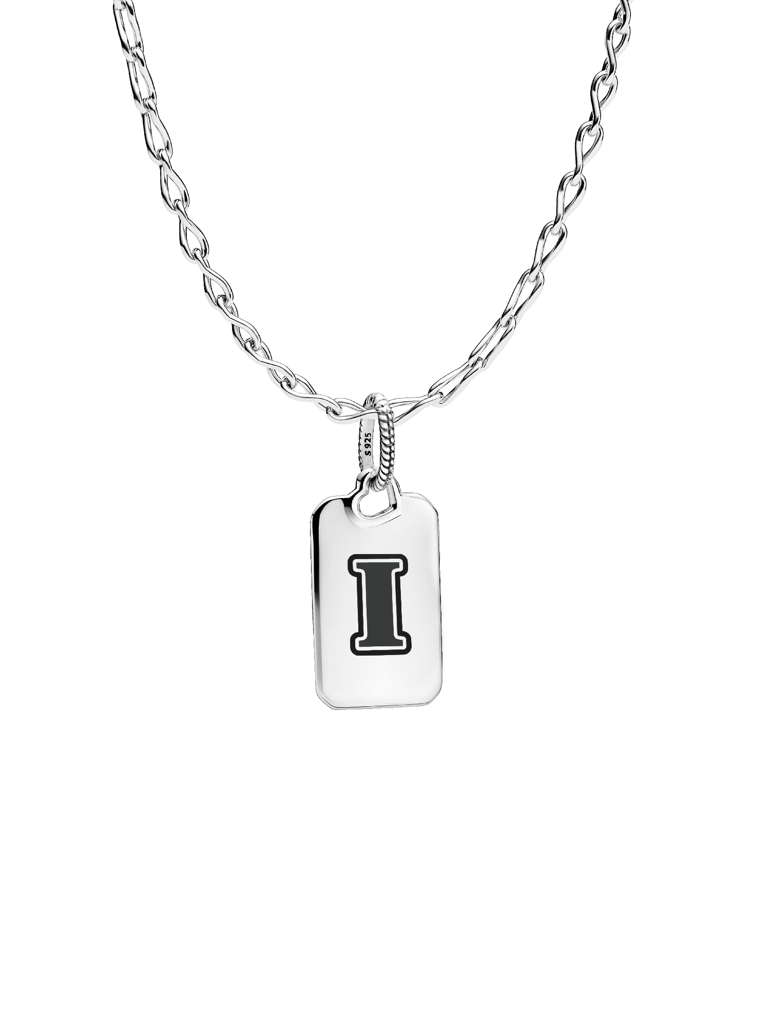 Letter I Rectangle Pendant