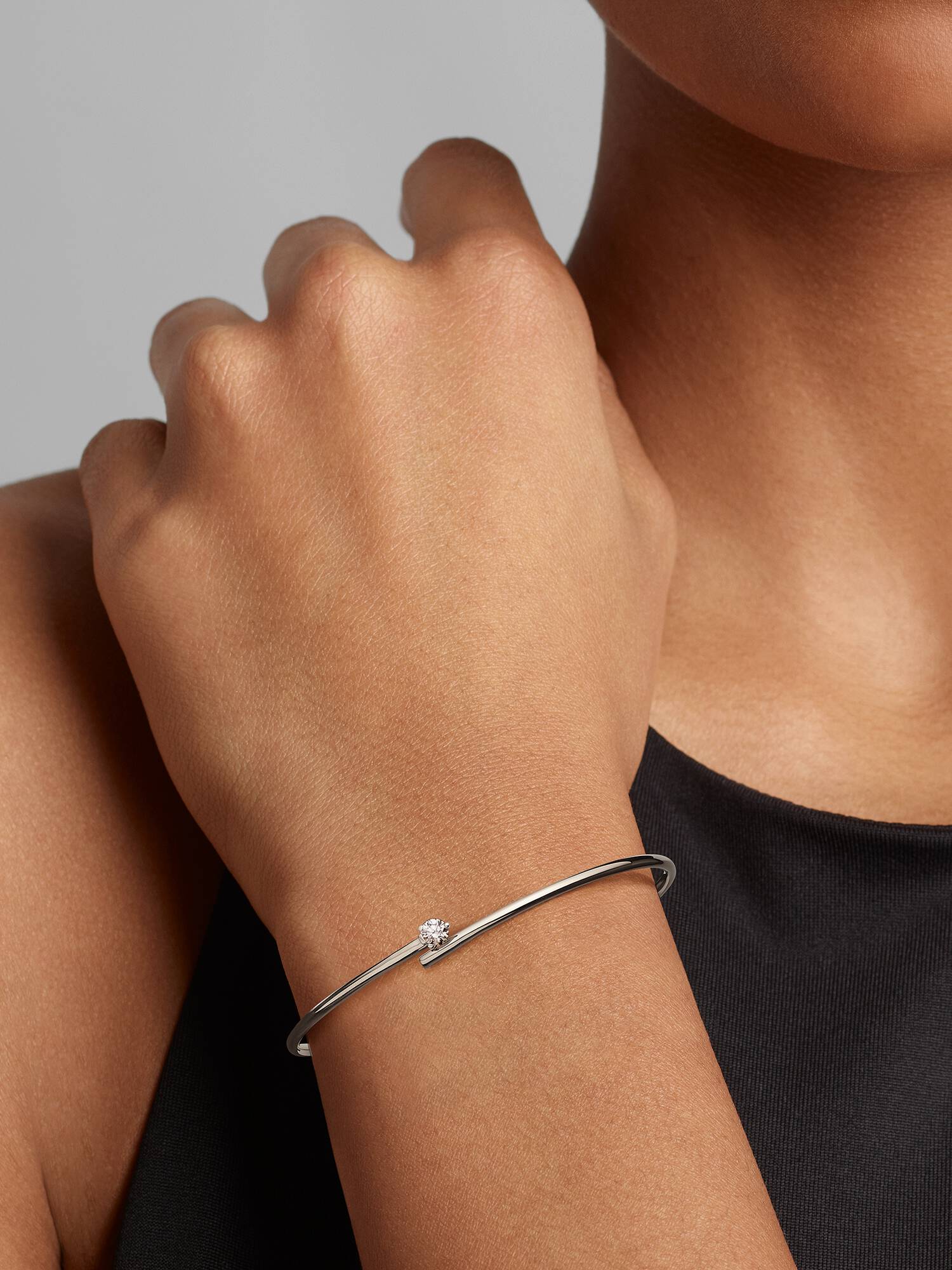 VENTE FINALE -  Bracelet jonc ouvert à diamant cultivé en laboratoire Pandora Infinite