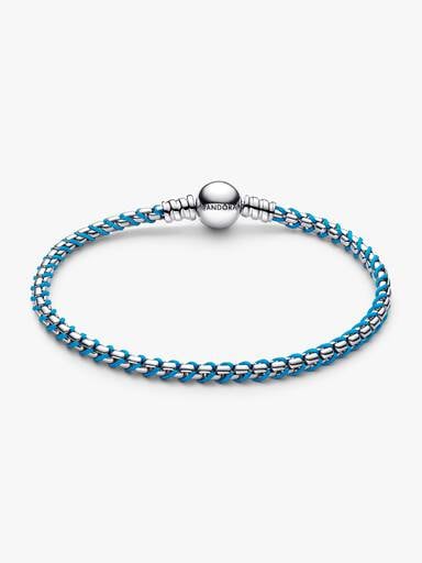 Blue Cord Snake Chain Bracelet