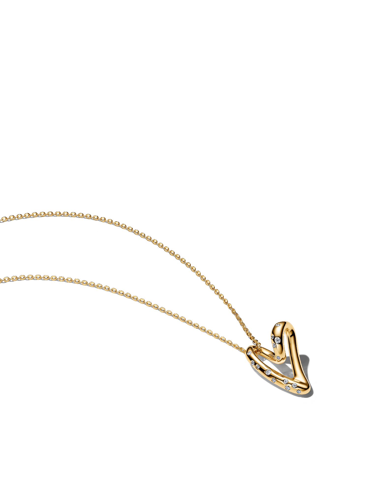 Stone-Set Heart Necklace & Earring Set