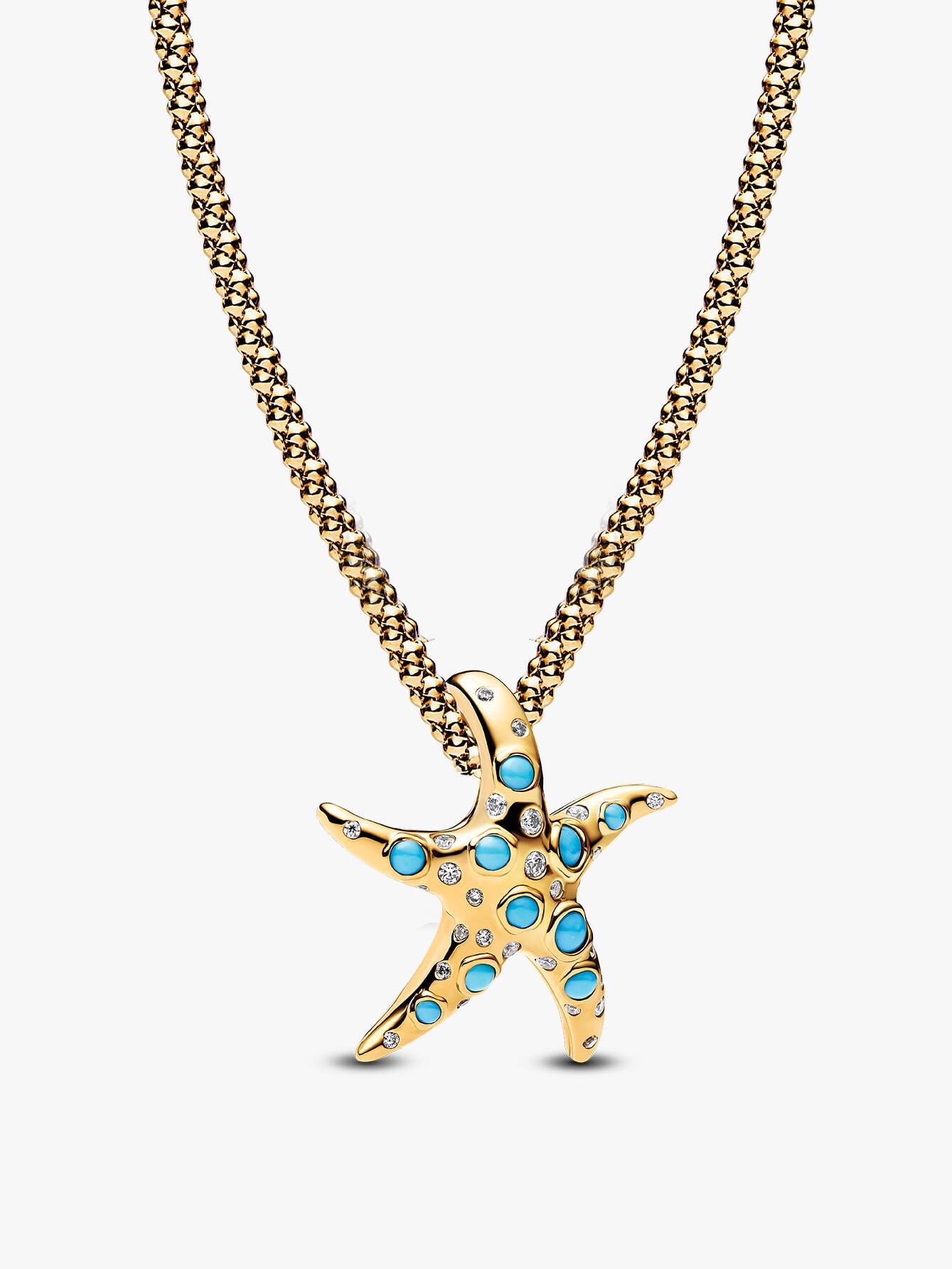 Oversized Starfish Pendant Necklace
