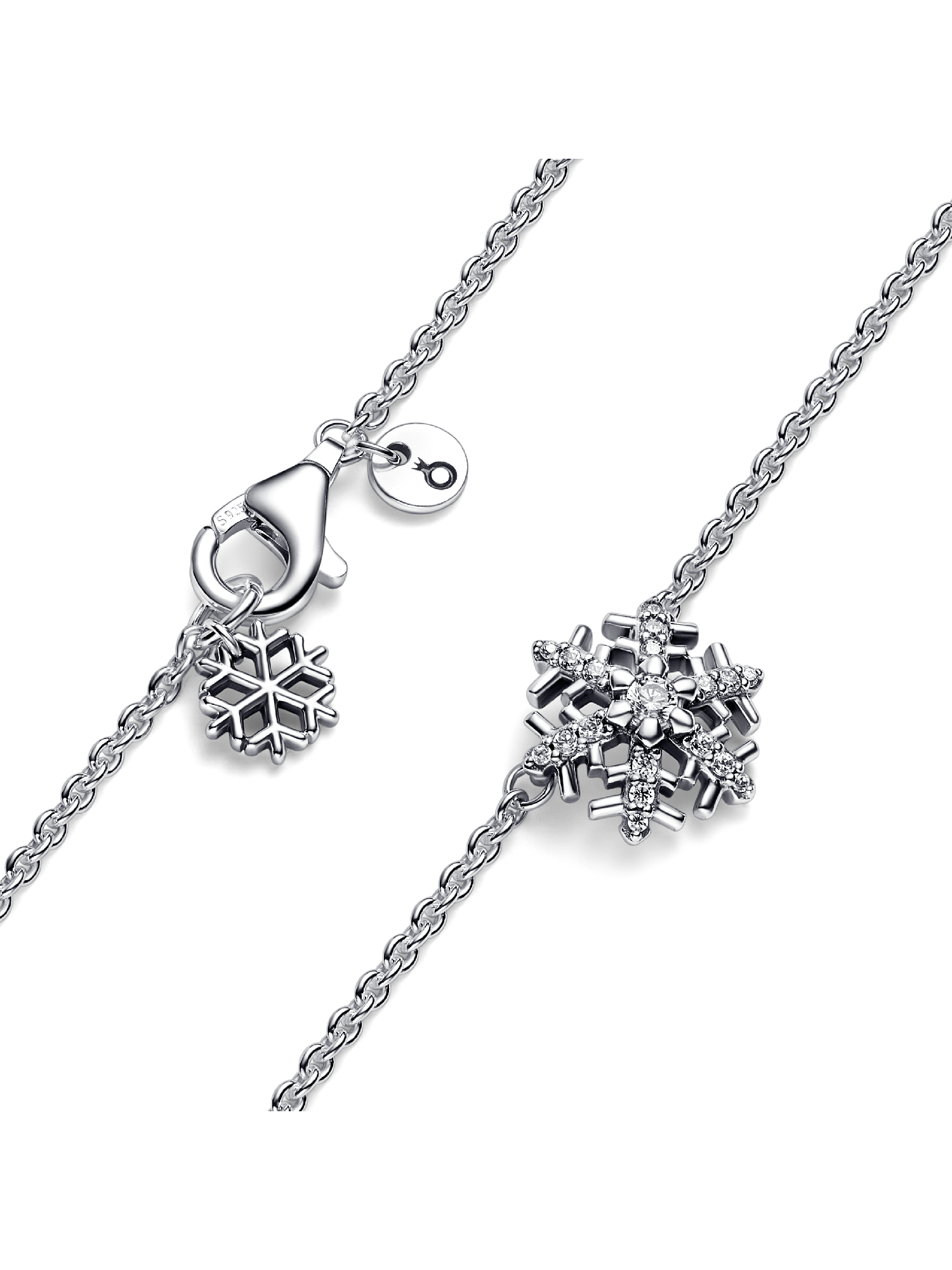 Sparkling Snowflake Pendant Necklace