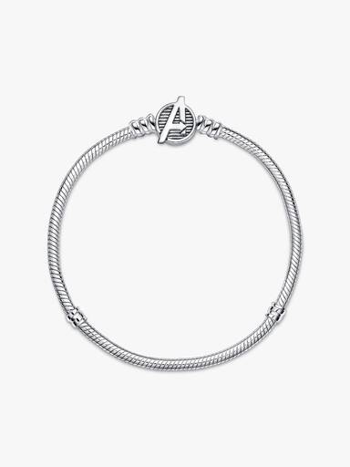Bracelet à chaîne serpentine à fermoir Logo Marvel The Avengers Pandora Moments