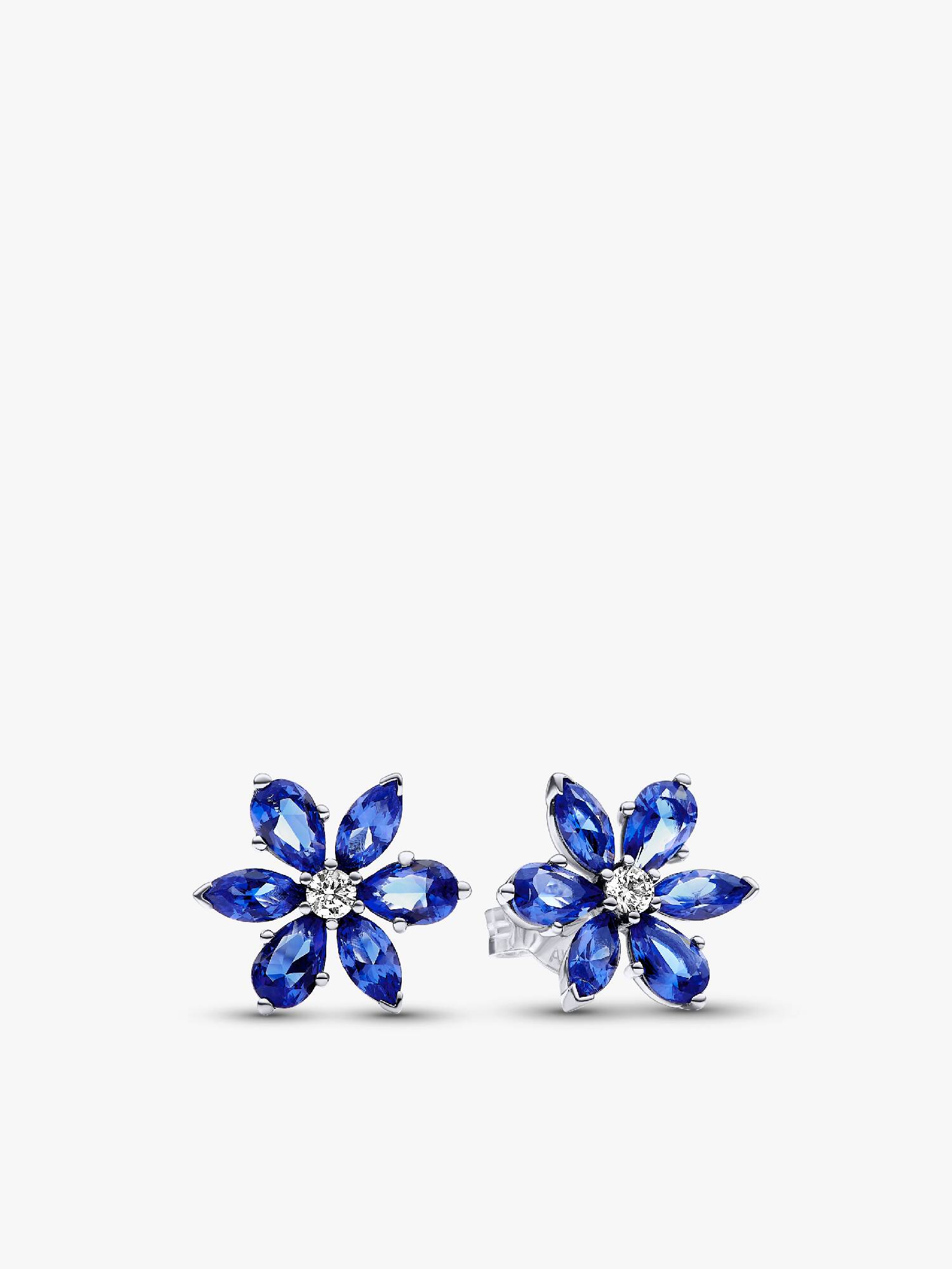 Sparkling Blue Herbarium Cluster Stud Earrings