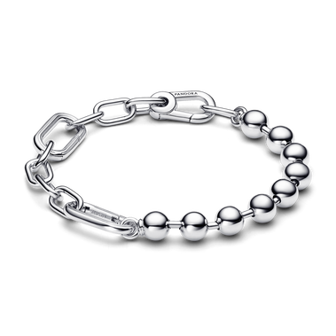Bracelet à chaîne à maillons et perles en métal Pandora ME