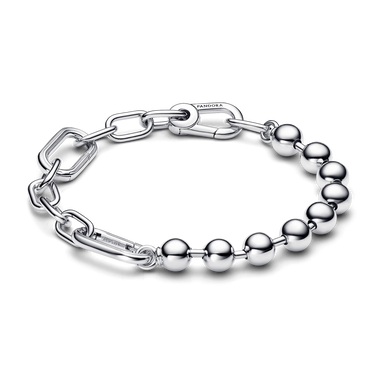 Bracelet à chaîne à maillons et perles en métal Pandora ME