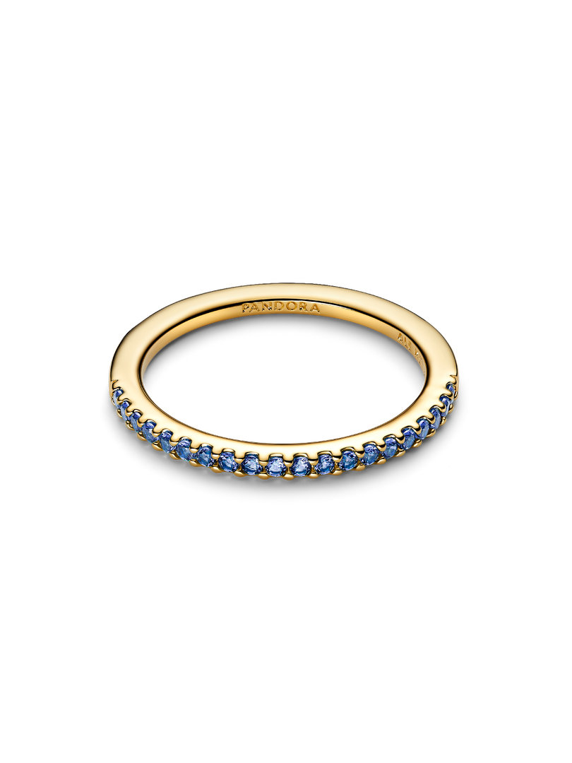 Sparkling Blue Half-Eternity Band Ring