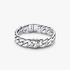 Bague à chaîne cubaine avec cœur Bague à chaîne cubaine avec cœur