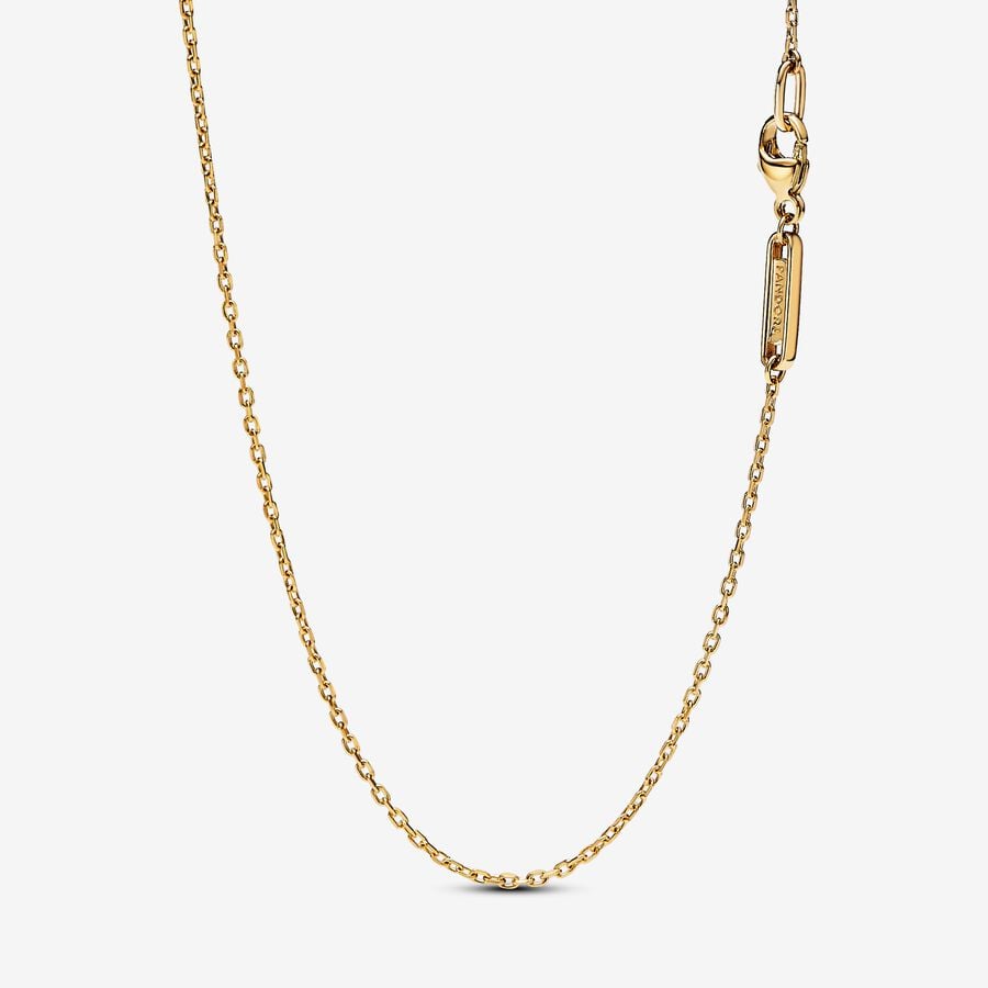 Pandora Talisman Cable Chain Necklace 14k Gold image number 0