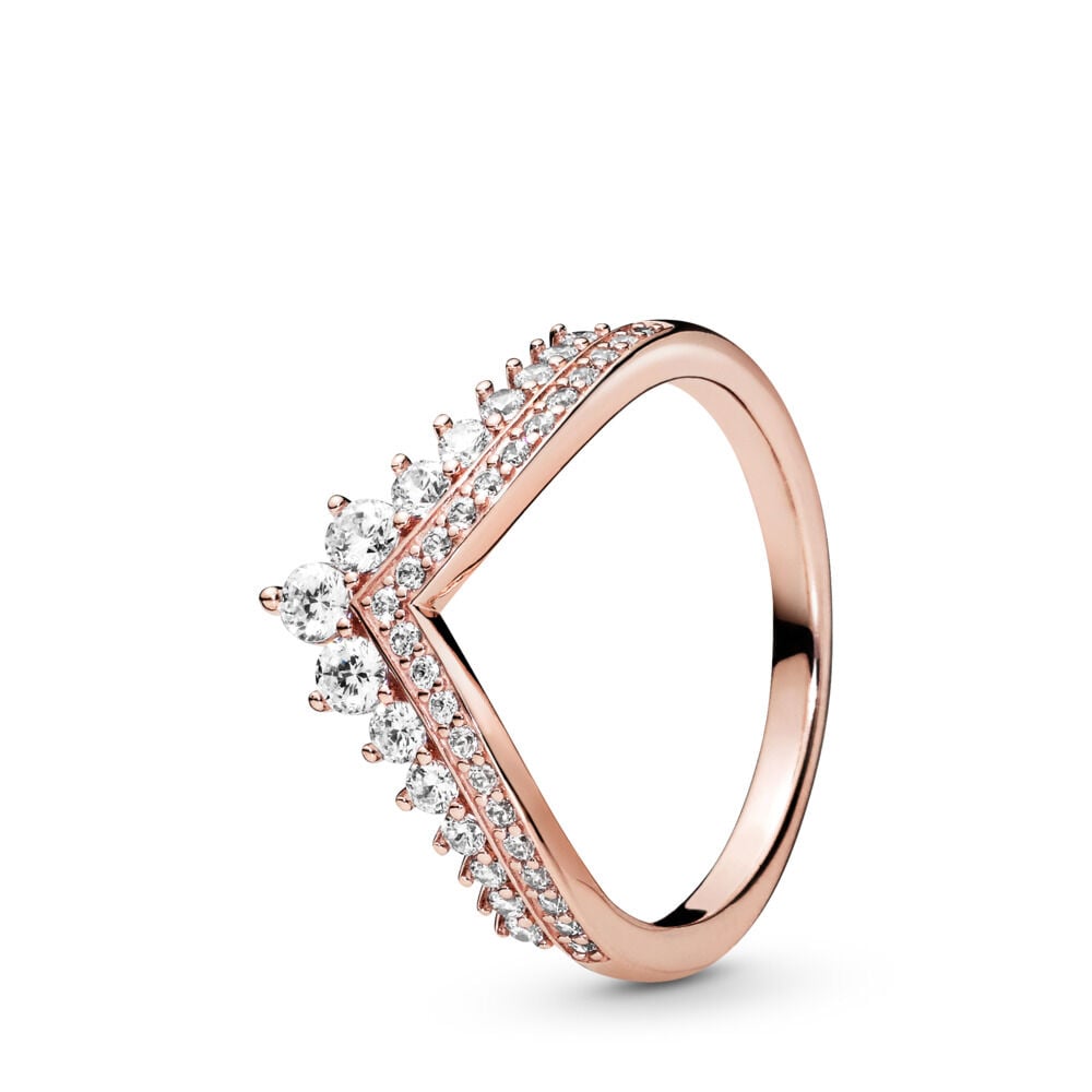 Princess Wishbone Ring | Rose gold plated | Pandora Canada