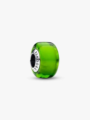 Mini charm vert en verre de Murano
