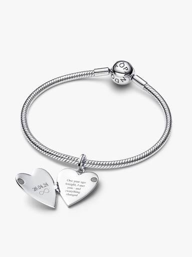 Engravable Openable Heart Locket Pendant