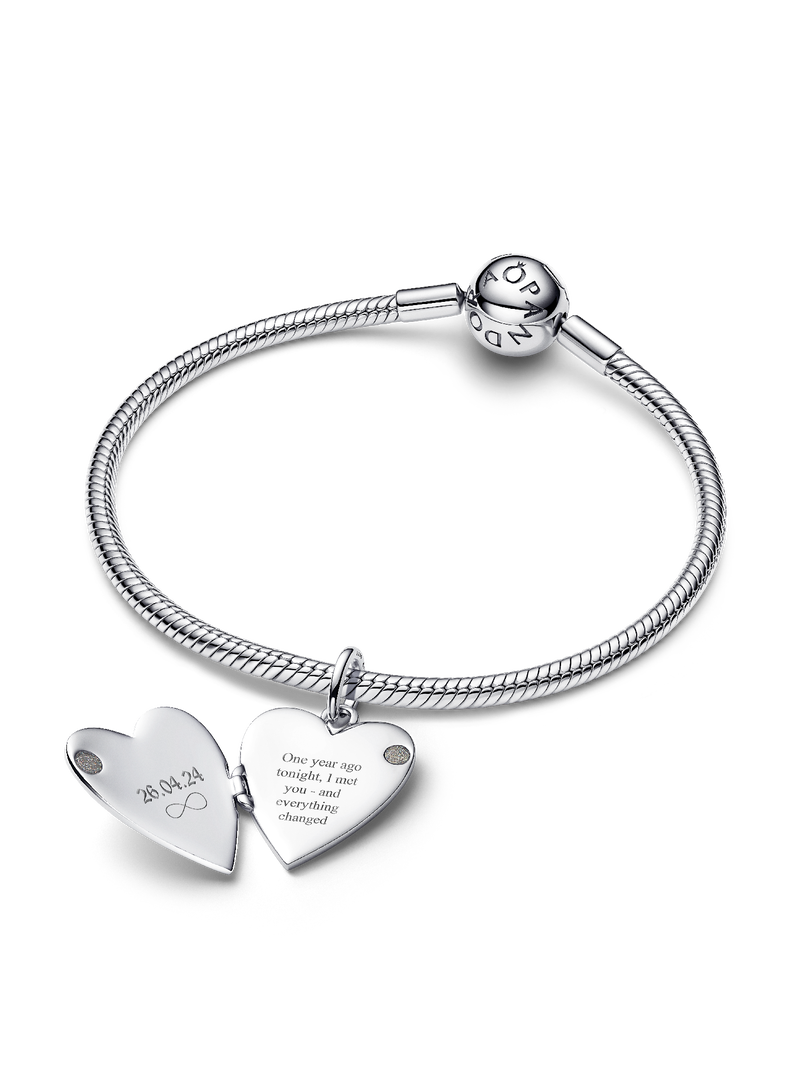 Engravable Openable Heart Locket Pendant