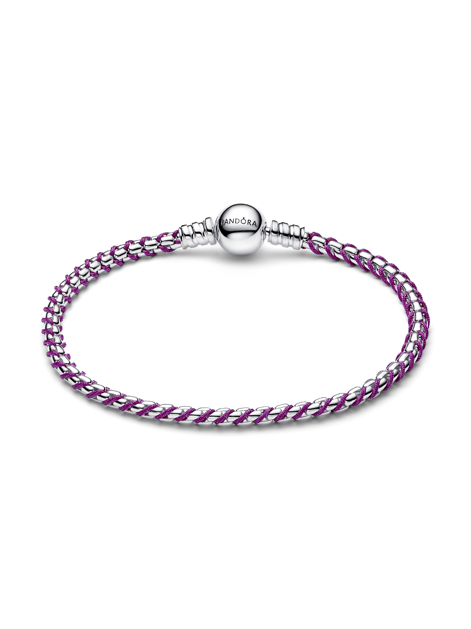 Purple Cord Box Chain Bracelet