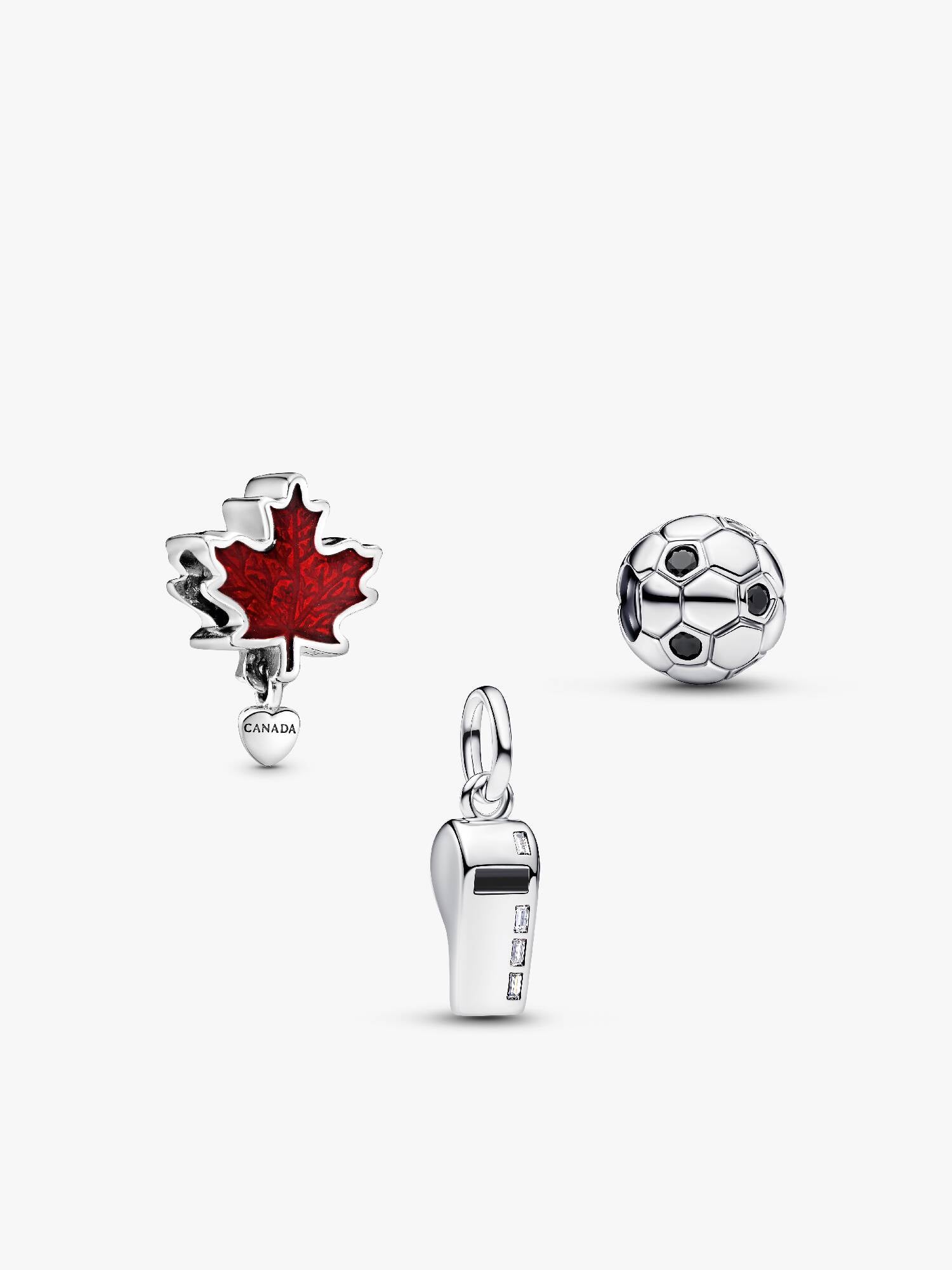 Go Canada Go Soccer Charm Trio