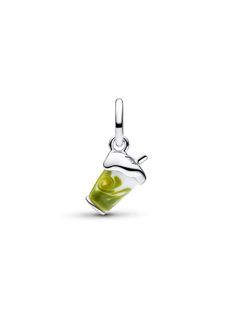 Iced Matcha Latte Murano Glass Dangle Charm