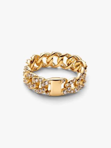 Pavé Cuban Chain Ring