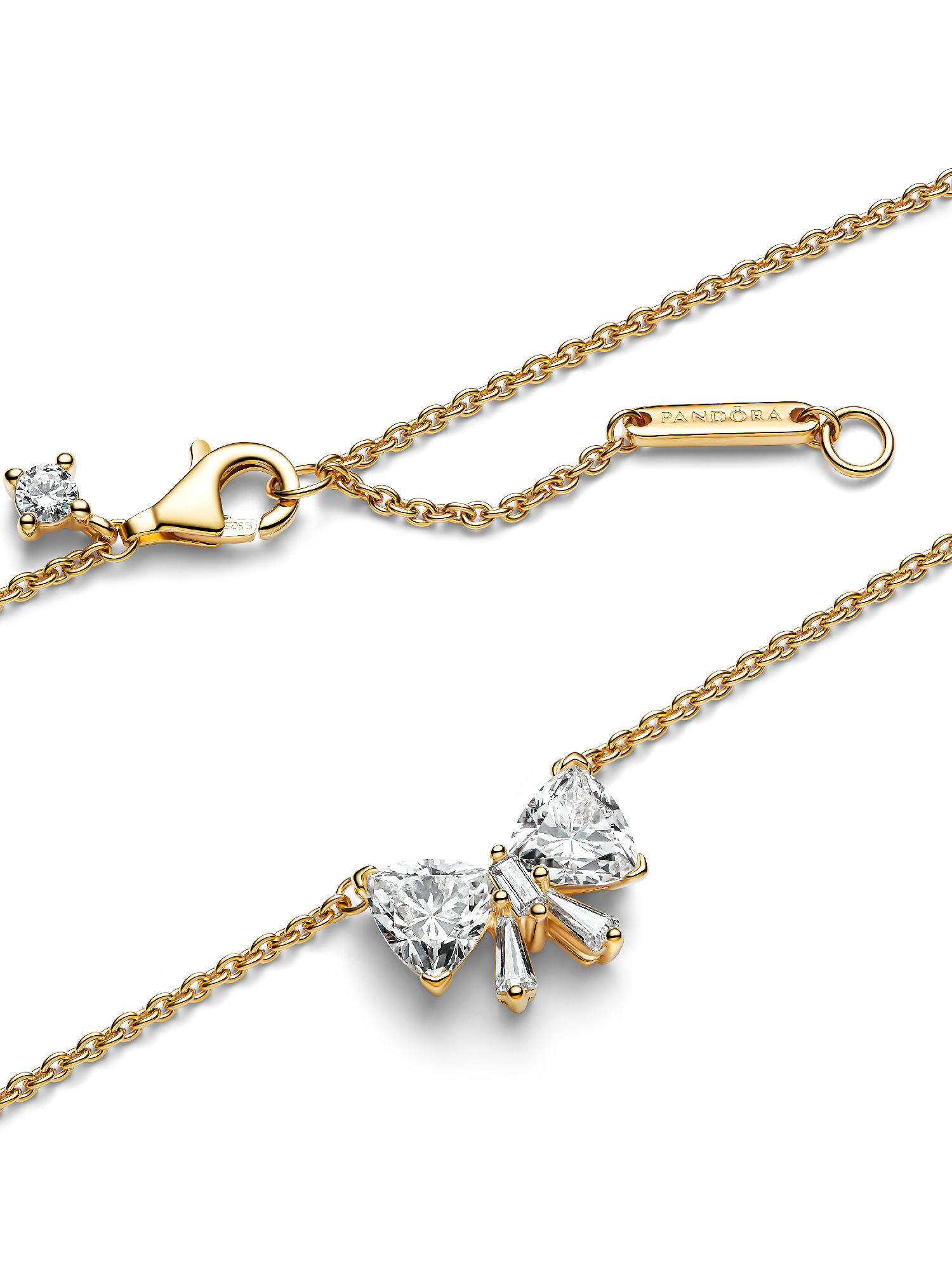Sparkling Bow Necklace