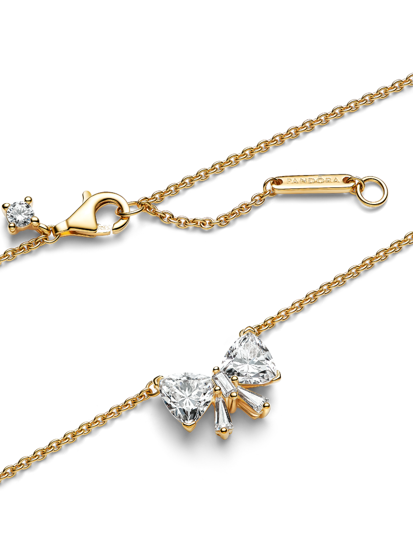 Sparkling Bow Necklace
