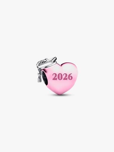 Graduation 2026 Pink Heart Charm