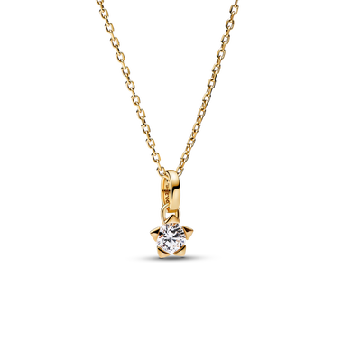 Pandora Talisman Lab-grown Diamond Star Pendant Necklace, 14 K Gold, 0.25 carat TW