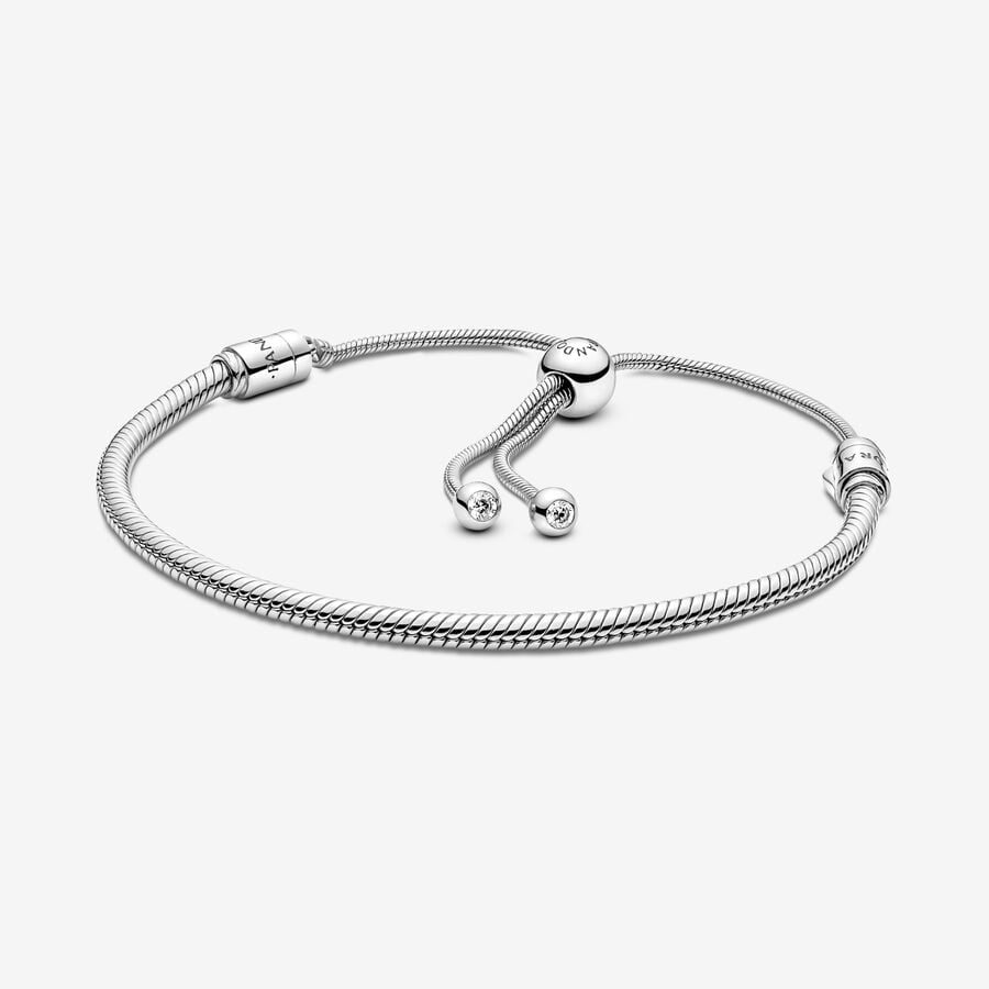 Bracelet coulissant à chaîne serpentine Pandora Moments image number 0