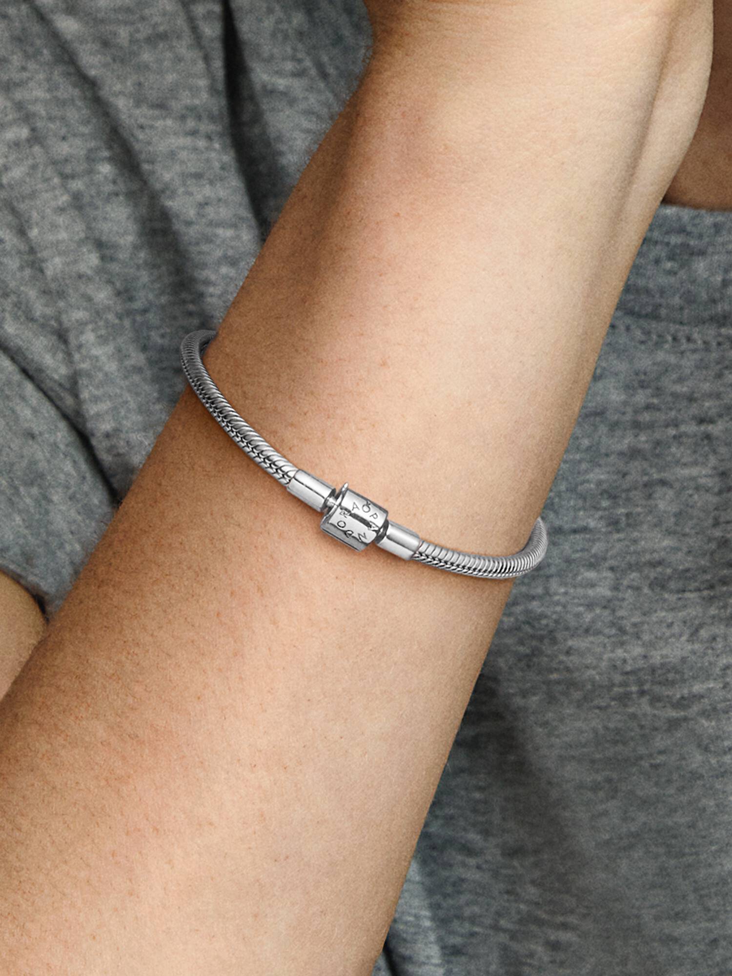 Barrel Clasp Snake Chain Bracelet