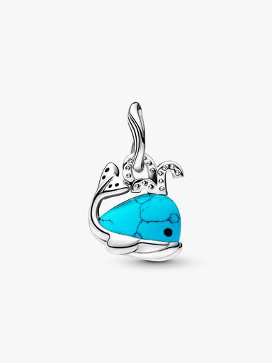 Charm-pendentif Baleine turquoise