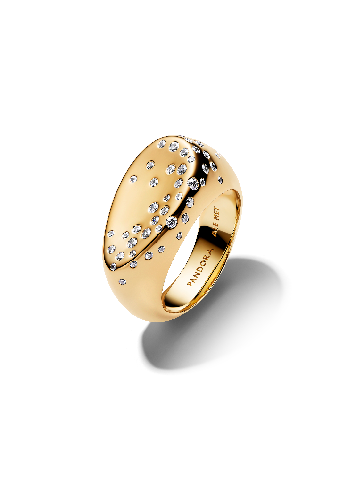 Stone-Set Oval Domed Signet Ring