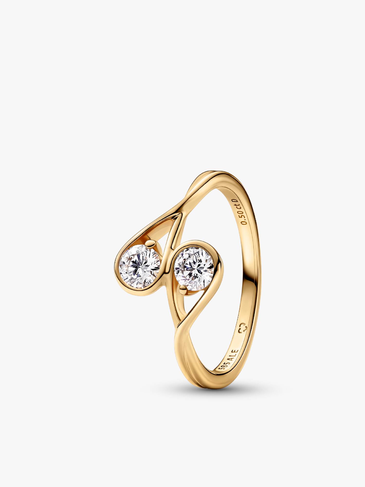 VENTE FINALE -  Bague à diamants cultivés en laboratoire double facés Pandora Infinite