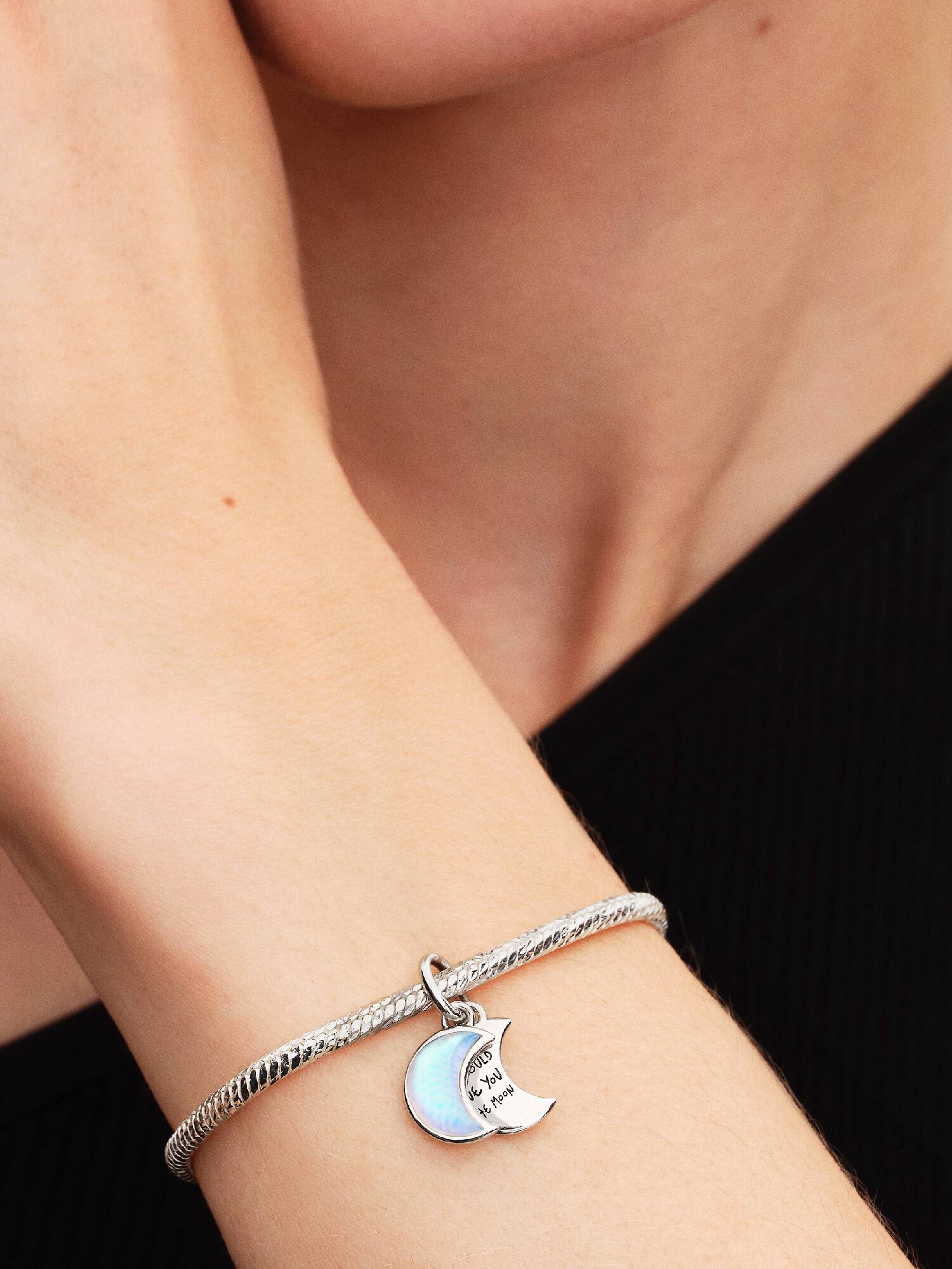 Charm-pendentif double Croissant de Lune