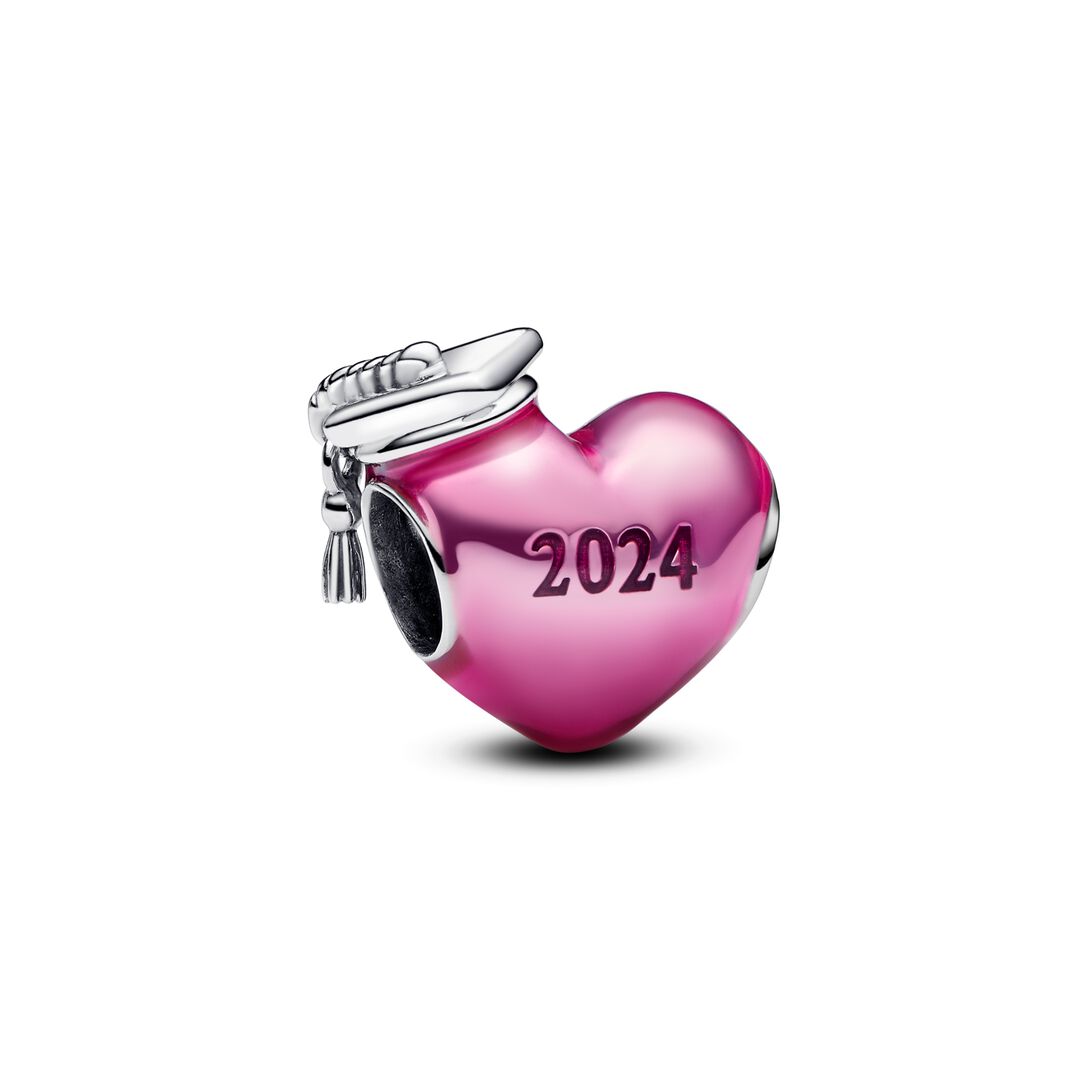 2024 Graduation Heart Charm Bracelet Set