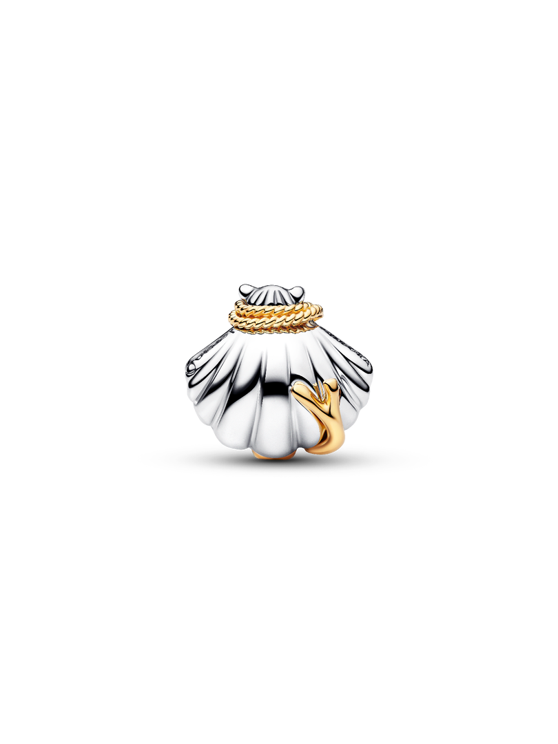 Disney Princesses Ariel Shell Lab-Grown Diamond Two-Tone Charm