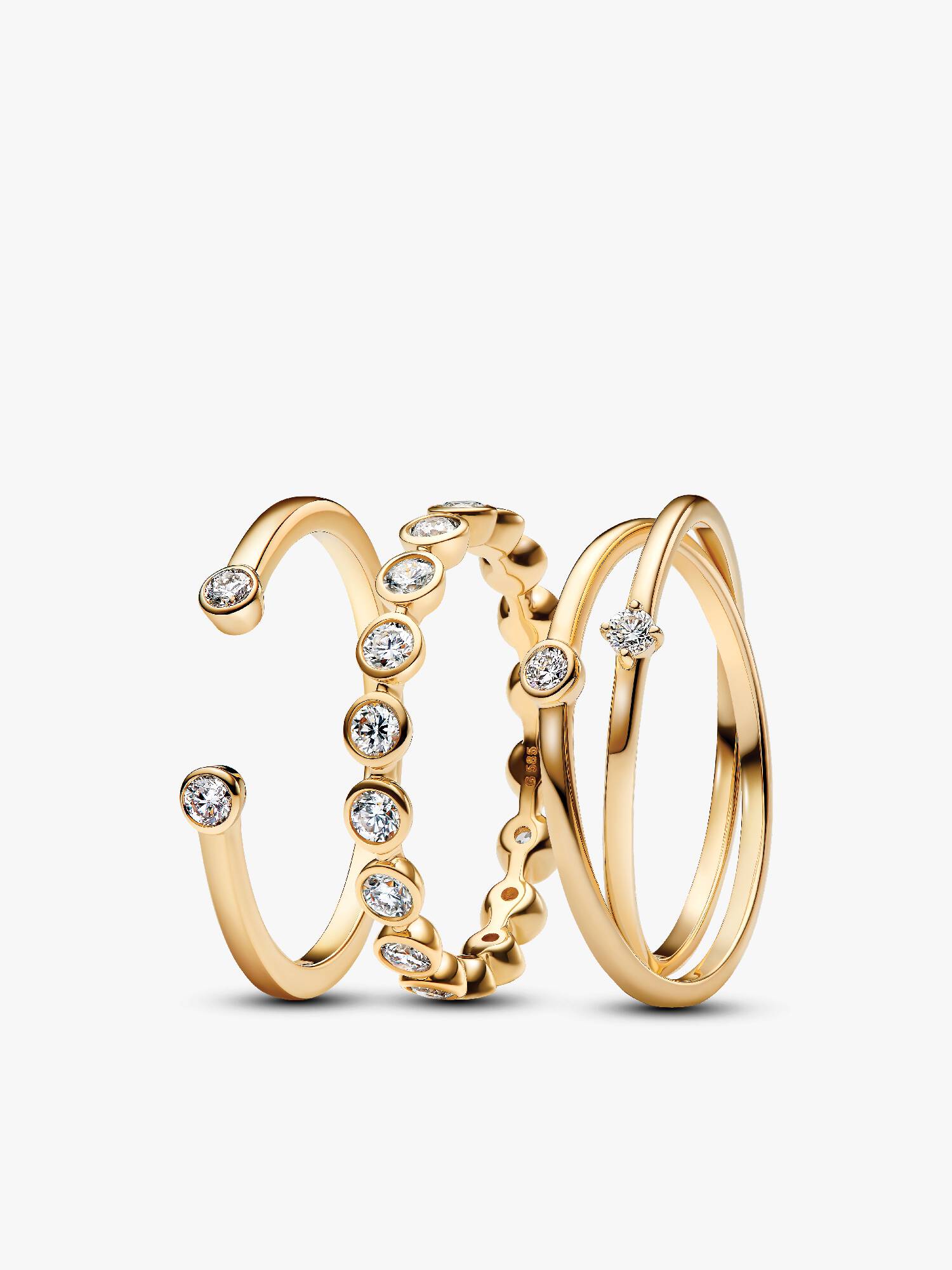 Ensemble de bagues à diamants cultivés en laboratoire Pandora Era