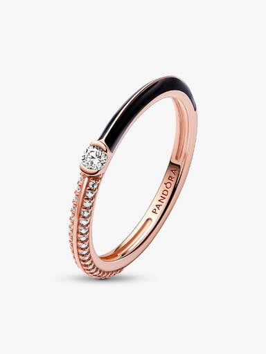 FINAL SALE - Pavé & Black Dual Ring
