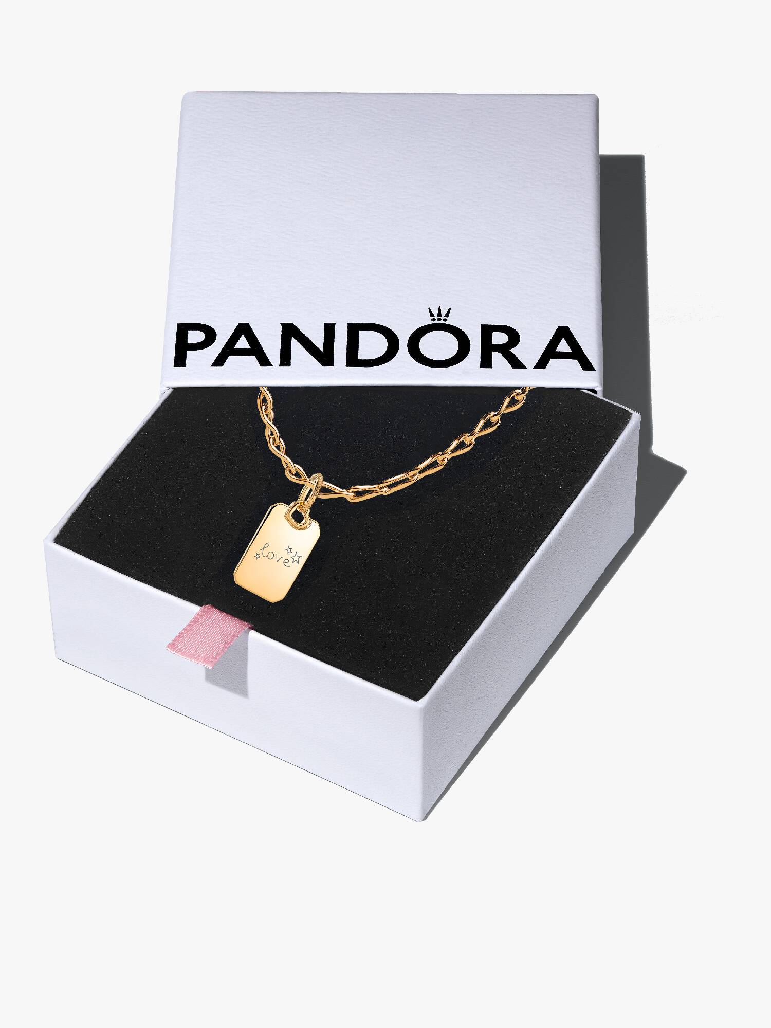 Ensemble-cadeau collier et pendentif gravable doré à l'or