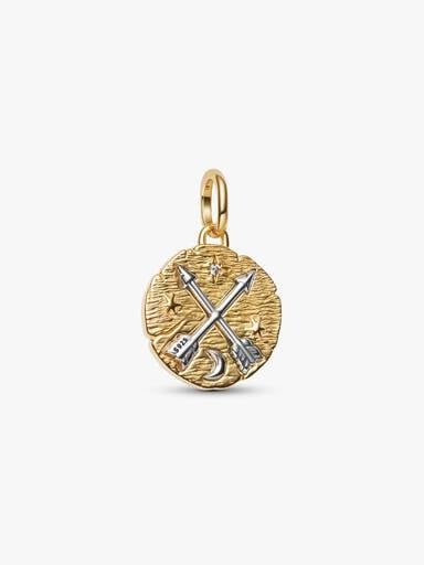 Charm-médaillon Flèches croisées