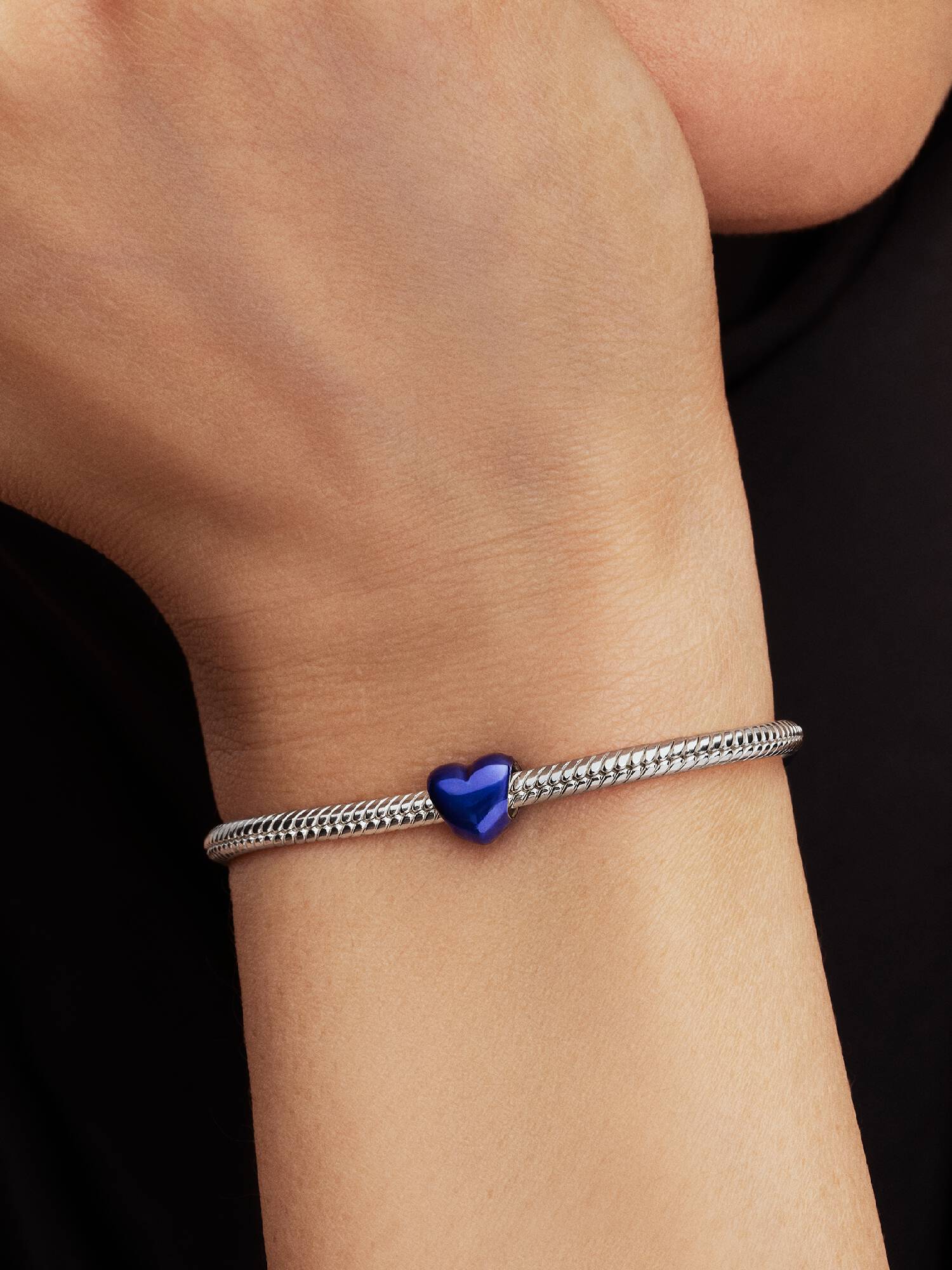 Mini charm Cœur bleu