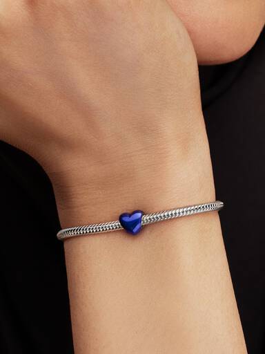 Mini charm Cœur bleu