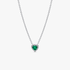 Collier à cœur surélevé vert Collier à cœur surélevé vert