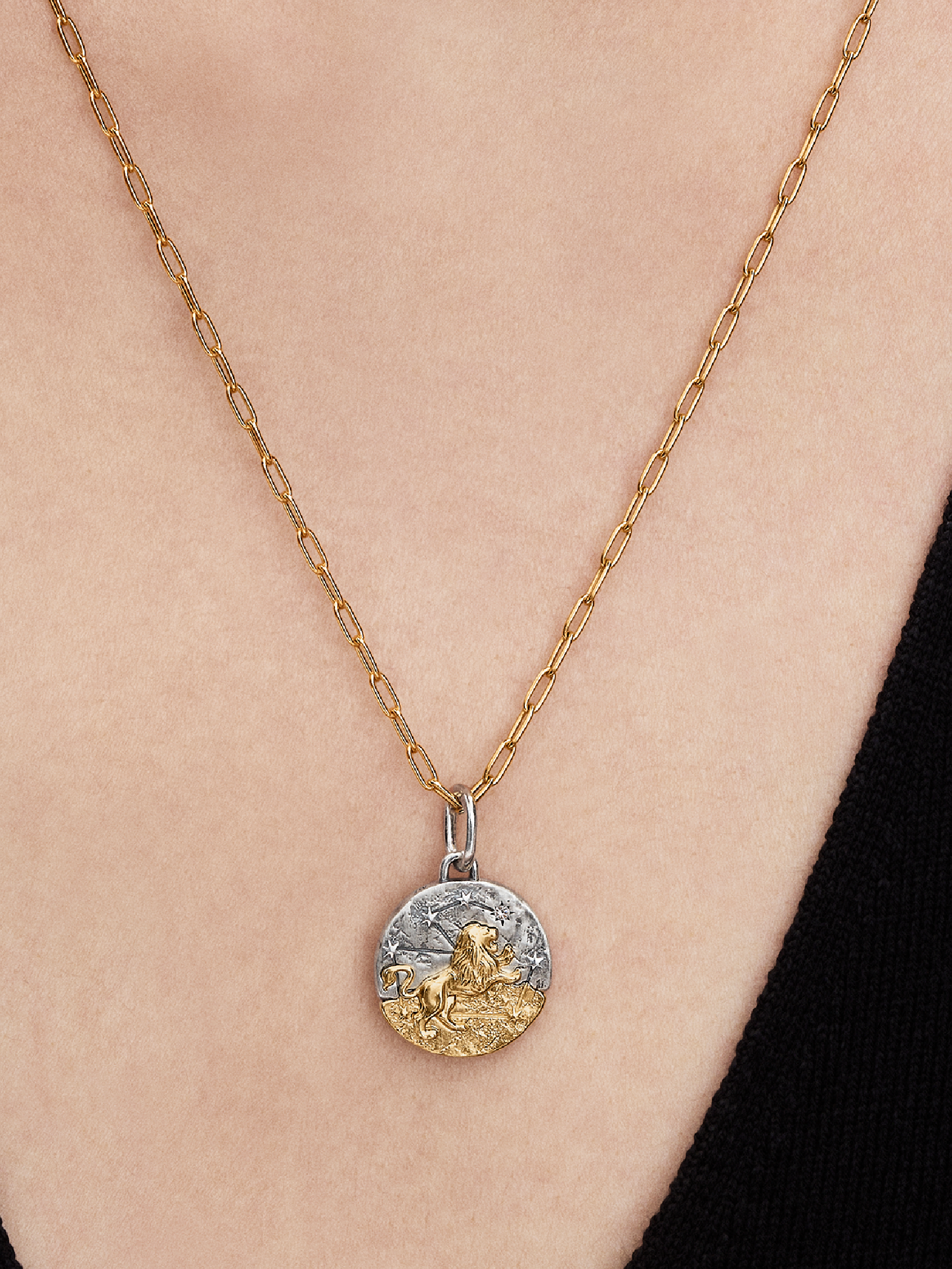 Charm-médaillon Zodiaque Lion
