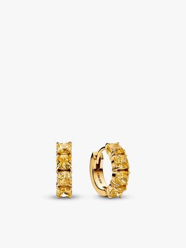 Ensemble de boucles d’oreilles jaunes scintillantes