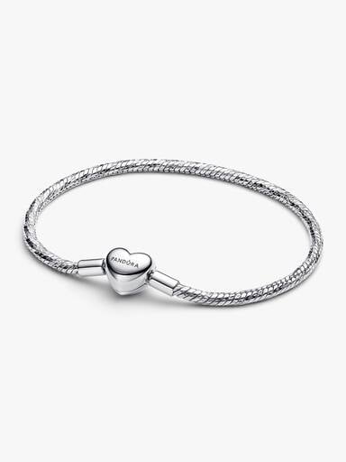 Bracelet à chaîne serpentine acetté avec fermoir en cœur