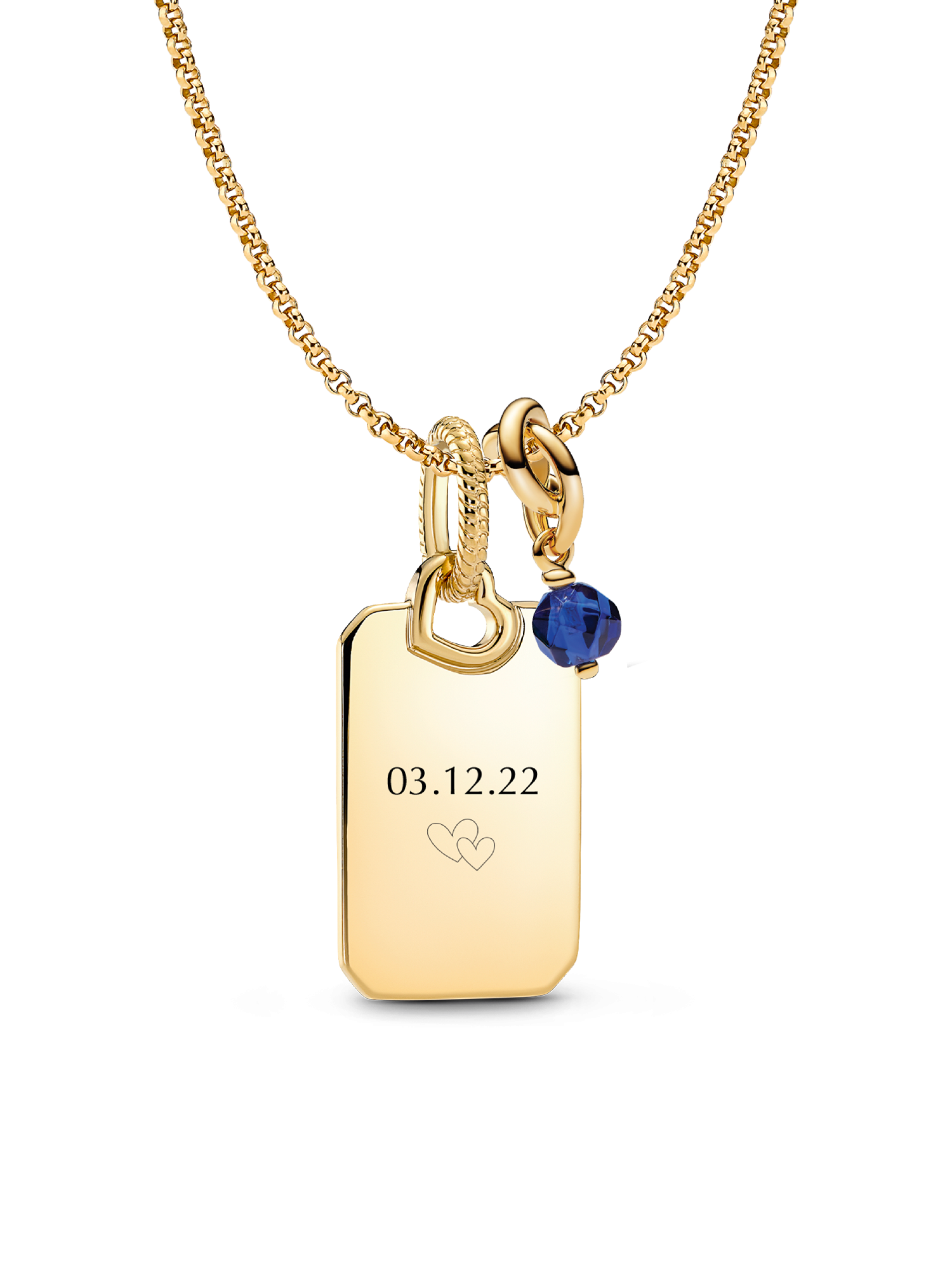 September Eternity Circle Engravable Pendant Necklace