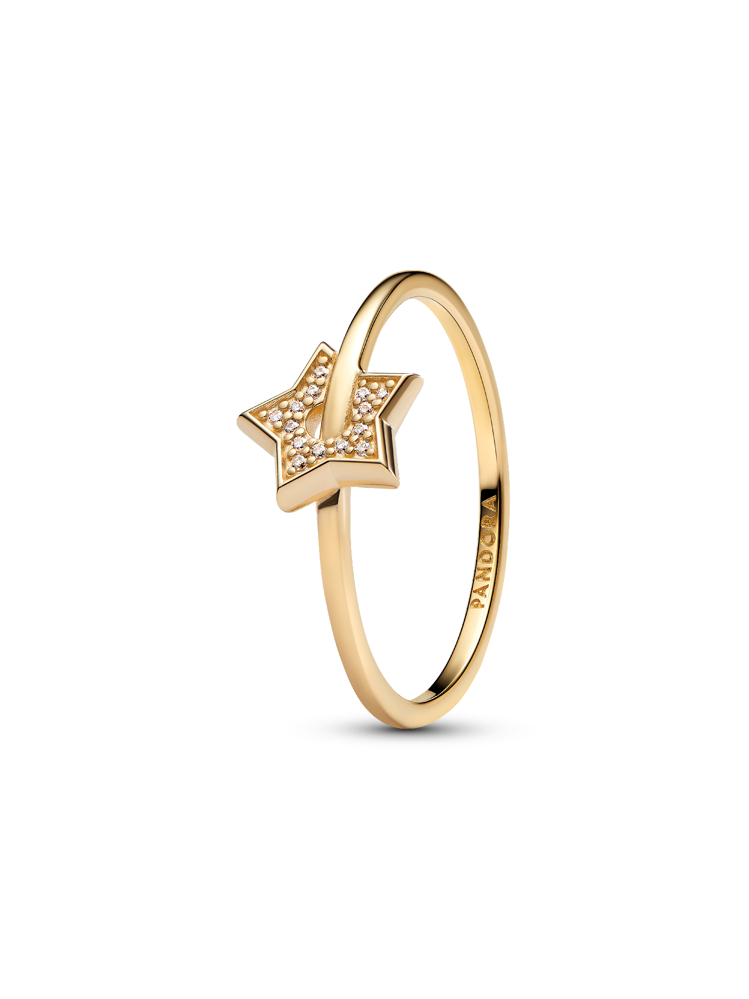Pandora Talisman 14k Gold Lab-grown Diamond Pavé Star Ring